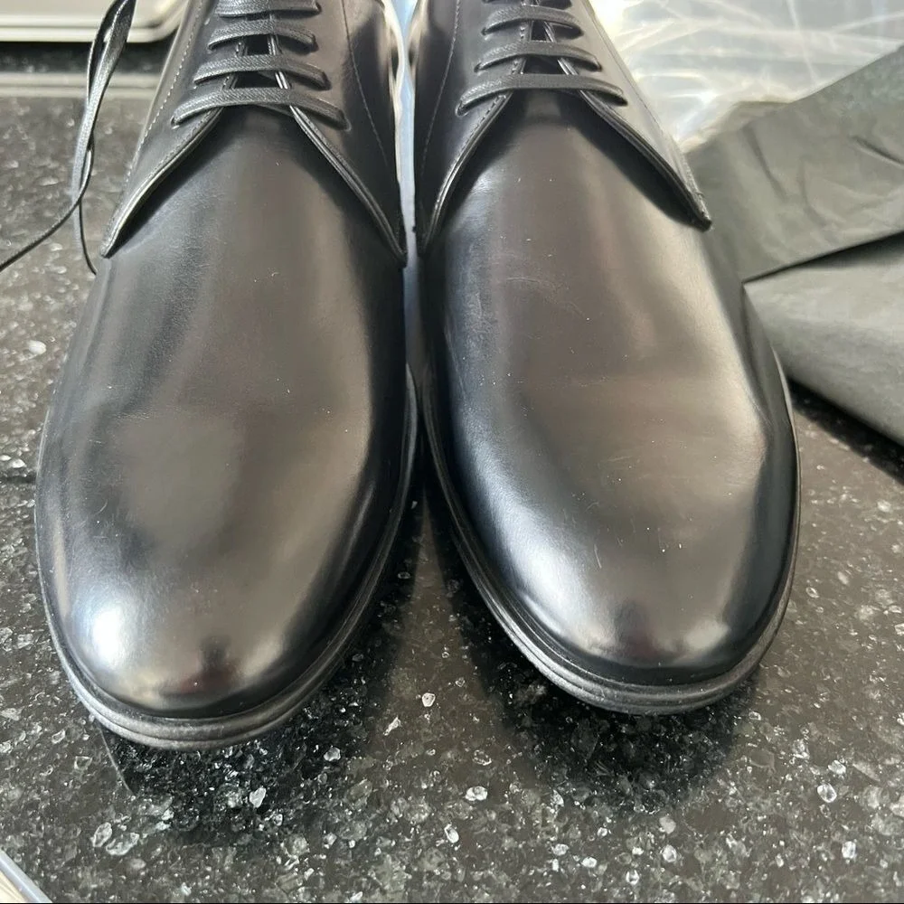 New Dolce & Gabbana Black‎ Leather Derby size 5 authentic Oxford